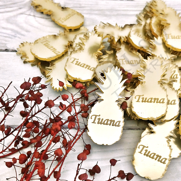 Pleksi ayna lazer kesim Ananas model